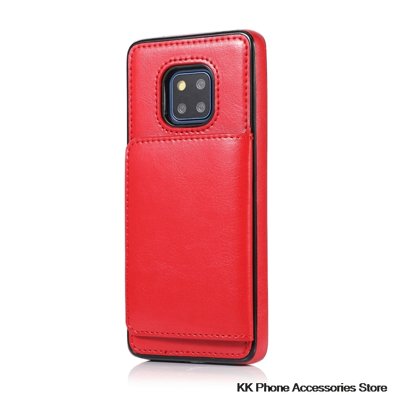Ретро Чехол-кошелек с кармашком для телефона huawei P30 Pro mate 20 Pro медная Пряжка кожаная задняя крышка для huawei P30 mate 20 Lite