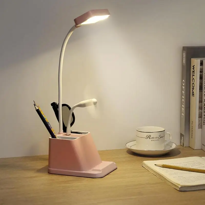 USB Rechargeable LED Desk Lamp Modern Fashion Multi-function Standard Paragraph Bedroom Bedside Touch Table Light