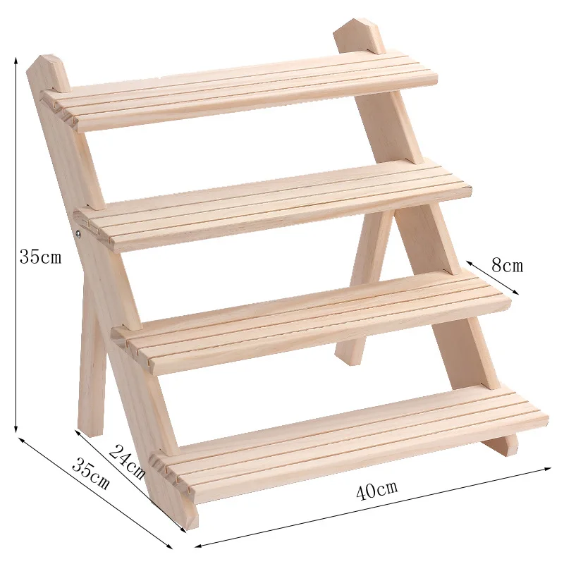 

Solid Wood Desktop Bracelets Earrings Shelf Doll Gundam Molly Garage Kit Storage Units Trapezoid Showing Stand Large-Volume