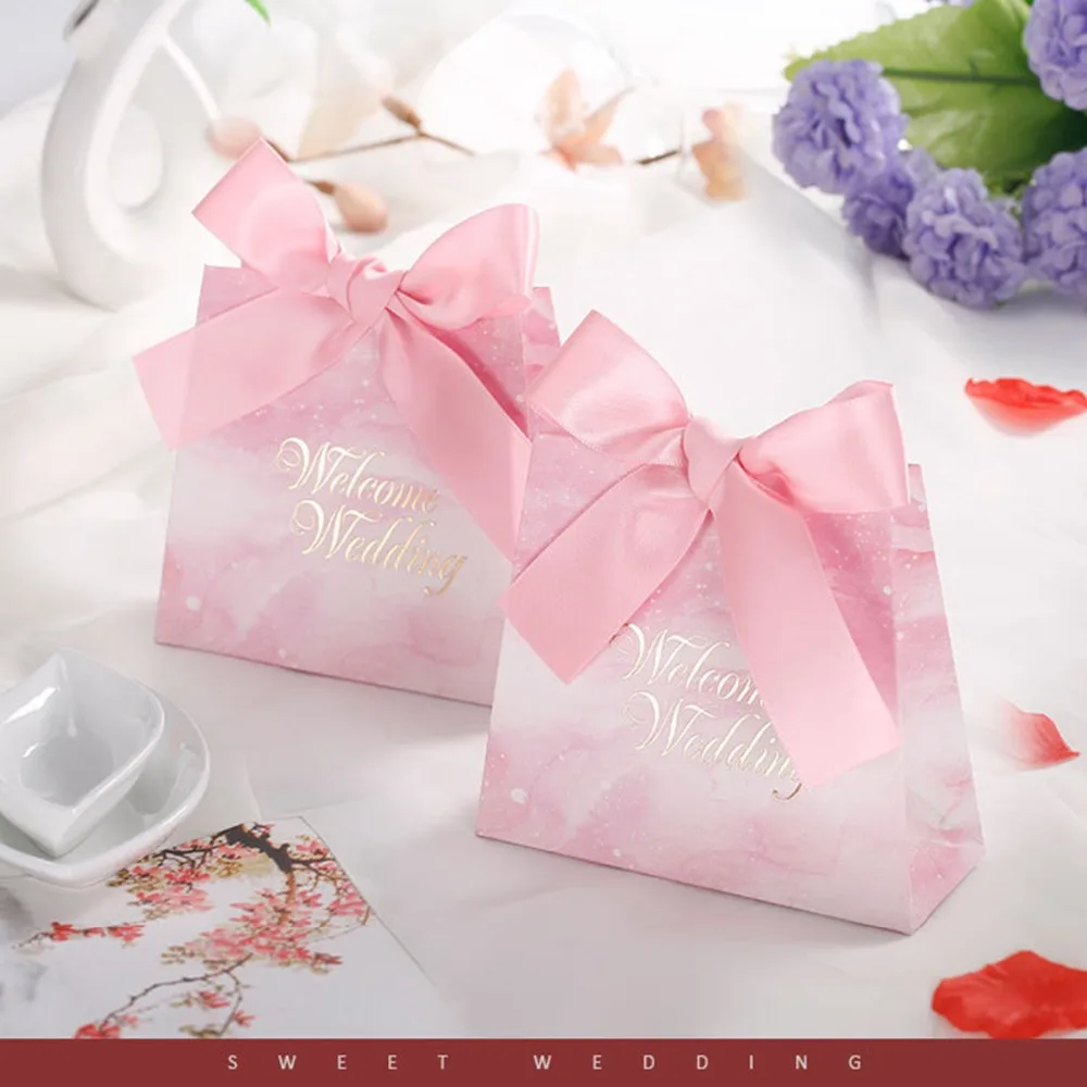 

New 5pcs Wedding Candy Box Wedding Supplies Candy Gift Bag Wedding Decorations Party Favor And Gift Boxes & Bags Party Decors