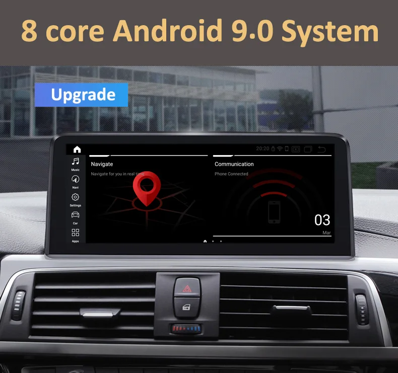 Clearance HFCYJIA 10.25" IPS Touch Car Screen For BMW E70 E71 07-13 Android 9.0 System 4+64G RAM GPS Navi BT WIFI 4G Google AUX 8 Core CPU 6