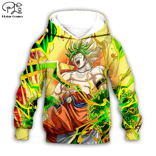 Kids hoodies Детская толстовка/Толстовка/футболка на молнии с 3D принтом из мультфильма «Драконий жемчуг Z», уличная одежда для маленьких мальчиков, штаны, Детский комплект - Цвет: Kids hoodies