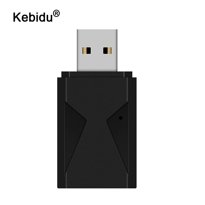 Kebidu Автомобильный USB Bluetooth 5 0 аудиоприемник передатчик 3 мм аудиоразъем адаптер