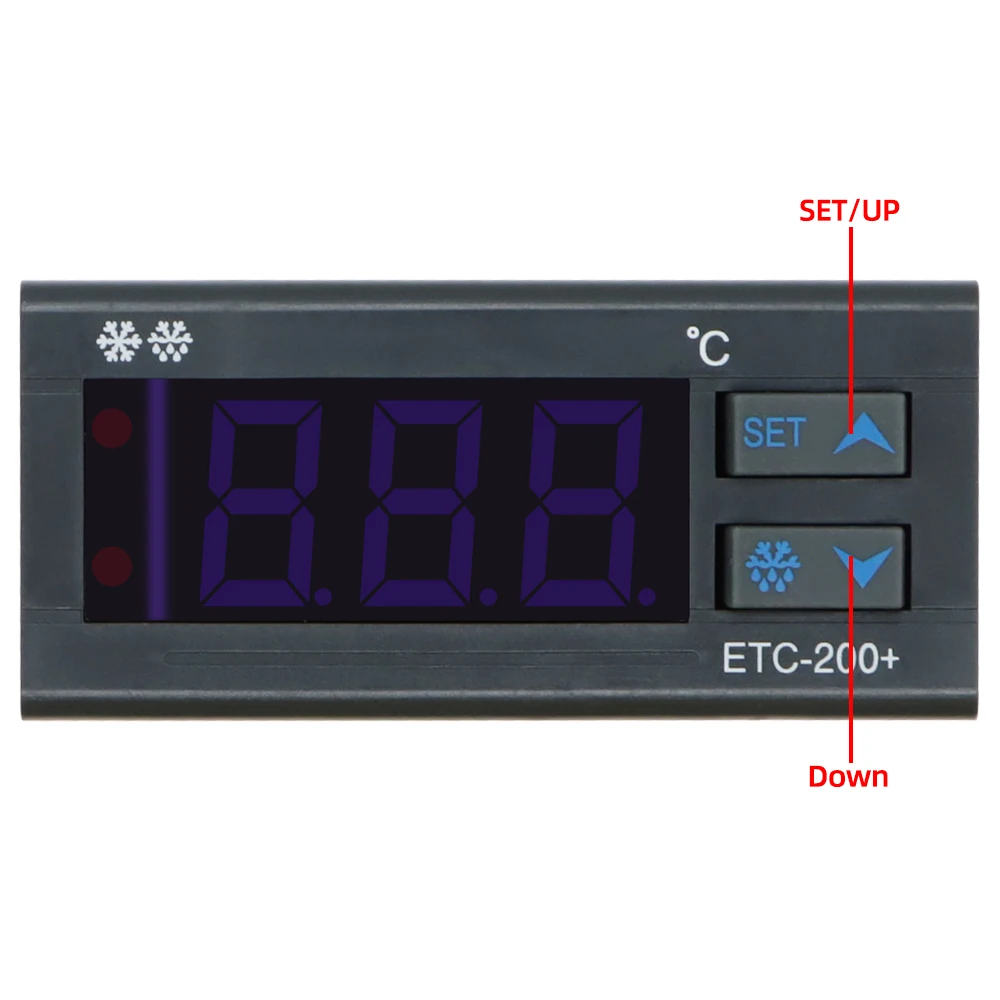 온도조절기 온도 측정 및 컨트롤러, 디지털 온도조절기 냉동 제상 경보 ETC-200 +, 220V