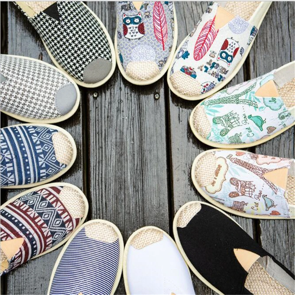 

Spring Women Flat Shallow Loafers Canvas Shoes Fabric Female Casual Shoes Comfortable Breathable Ladies Ballerina Flats y776