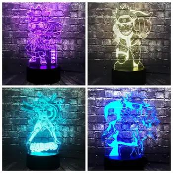 

Naruto Family Cartoon Sasuke 7 Color USB Change Holiday Decor Birthday Mood Star Baby Night Light Xmas Kid Toy Drop Shipping