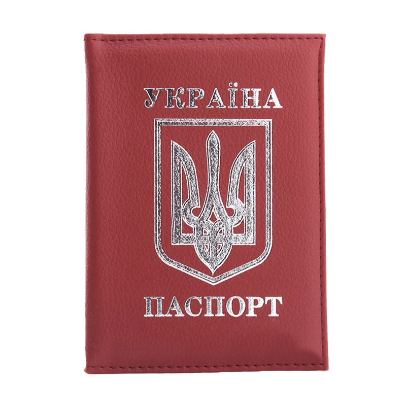 Обложка для паспорта из искусственной кожи для путешествий, держатель для паспорта, держатель для кредитных карт, высокое качество, держатель для паспорта - Color: dark red