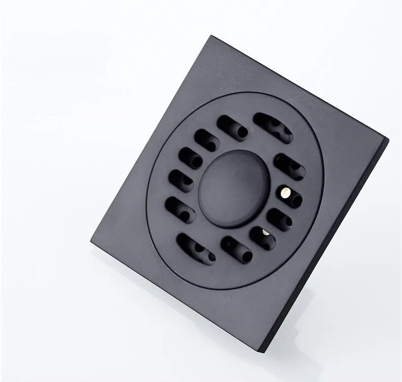 Shower Drains Square Bath Drains Strainer Hair Antique Brass Black Bathroom Floor Drain Waste Grate Drain