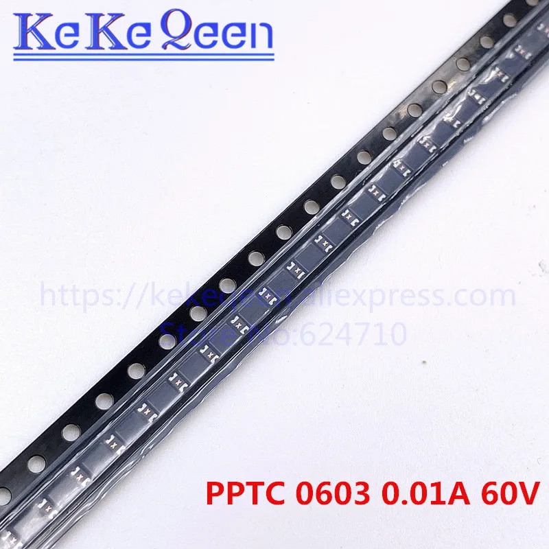 100pcs ptc fusivel 0603 001a 10ma 60v 01