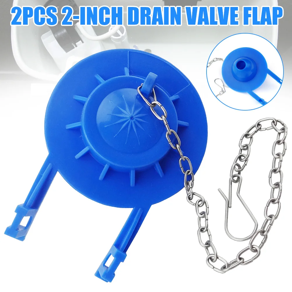 

New 2Pcs Flush Valves Cover Rubber Drain Valve Toilet Seal Water Stop Valve Cover Toilet Tank Fittings Blue SF66