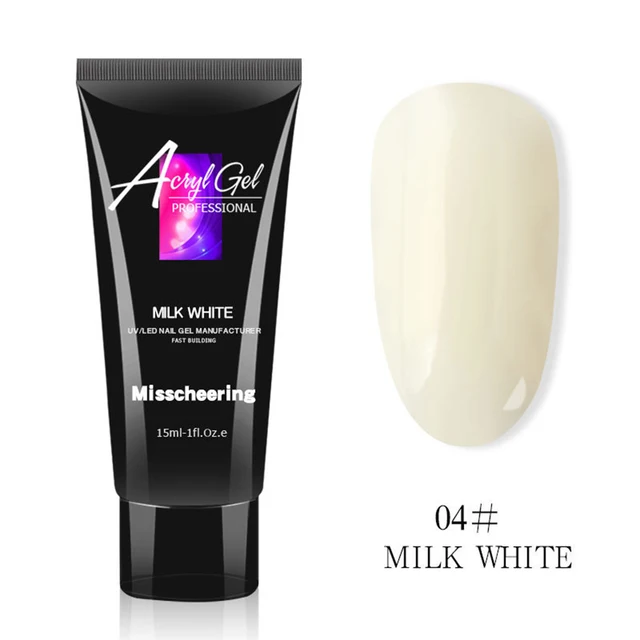 15ml Nail Builder 10 Color Poly Nail Gel Nail Acrylic Gel Crystal UV LED Builder Tips Enhancement Slip Solution Quick Extension Milk White