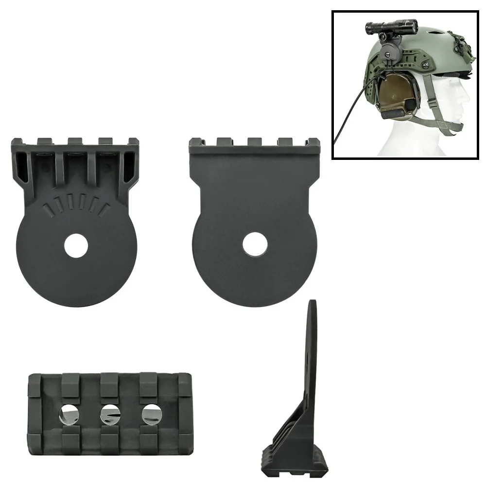 

Mounting Kit Platform Tactical Headphone Helmet Bracket Accessories for Outdoor Hunting Airsoft Tactical Flashlight Gray