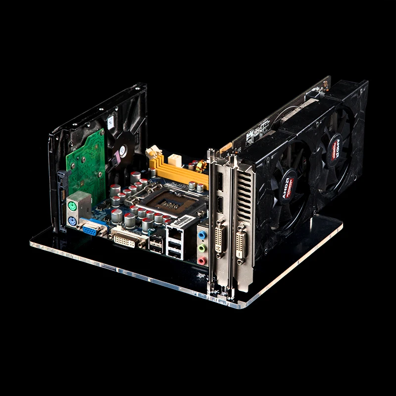 

Простая Стойка для материнской платы ITX, одноплатная Прозрачная черная акриловая панель для студийной демонстрации