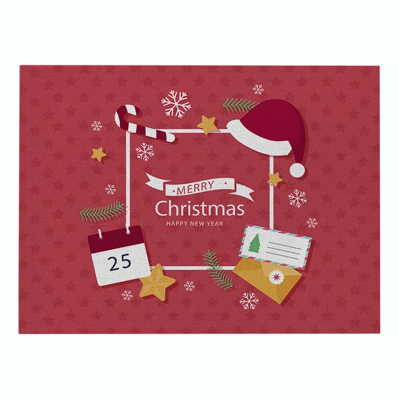 Elife Merry Christmas скатерти узор 42*32 см Лен красный снеговик украшения кухни Кофейня отель Декоративная скатерть