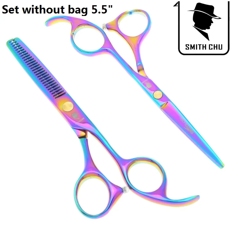 LZS0057 55 no bag 5," Набор для стрижки волос Smith Chu, японские острые ножницы для стрижки волос, Парикмахерские филировочные ножницы, инструмент для укладки волос LZS0050 - Цвет: LZS0057 55 no bag