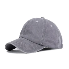 Solid Color Baseball Cap Adjustable Back Closure Washed Cotton Ponytail Outdoor Sports Hat Headwear Wear For Messy High Buns