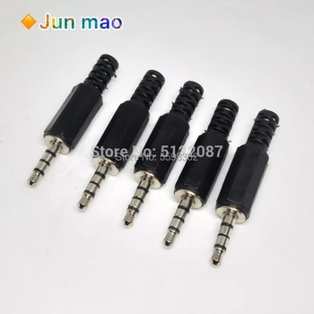 

5pcs 3.5mm 1/8" Audio Male Plug 3.5 Jack 4 Sections Balance Plug FOR Microphone Headphone Connector Audio Plug Earphone Socket