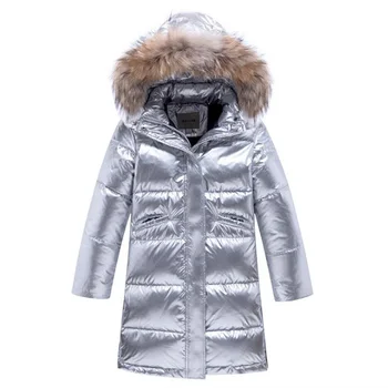 

Children Clothes 2020 Winter Down Parkas New Fashion Thick Long Coats Warm Gilrs Solid Color Outerwear 5-13 Years Boys Cute Clot