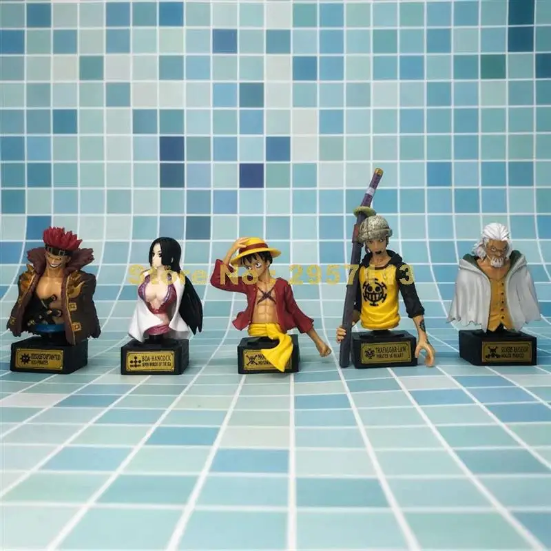 5 шт./лот Аниме one piece Луффи Боа Хэнкок Обезьяна d garp бюст статуя ПВХ фигурку