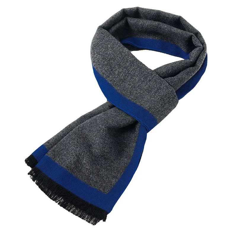 05 YUNCLOS Brushed Solid Color Frame Short Tassel Men's Scarf Warm Autumn Winter Men Scarf 180cm*130cm Size Fashion Men Scarf - Цвет: 05
