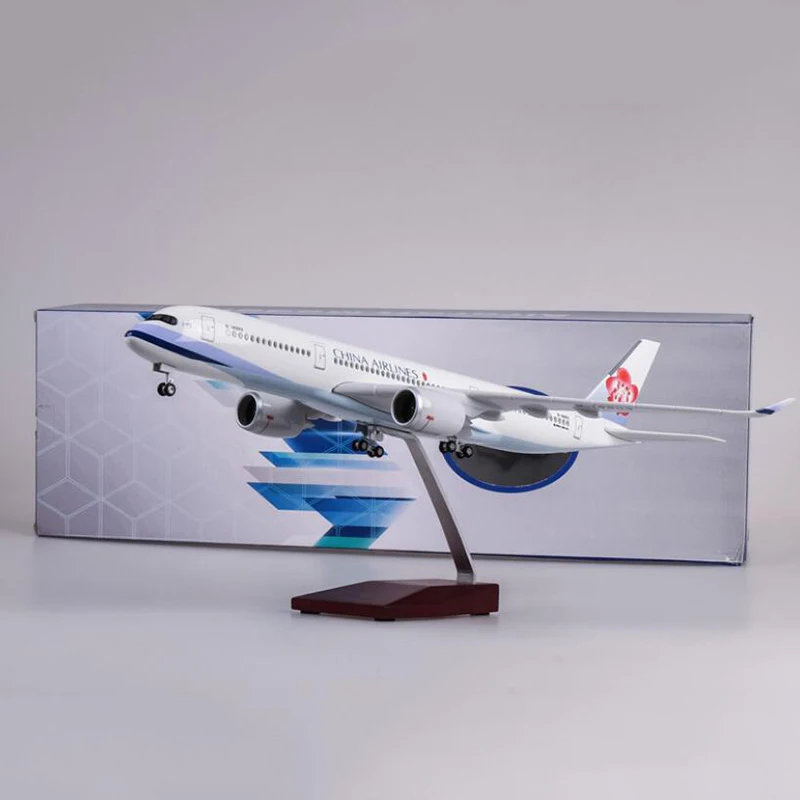 1/142 масштаб Airbus 350 47 см самолет A350 воздух Китай авиакомпания модель светодиодный свет и колесо шасси литье под давлением модель самолёта из смолы игрушка