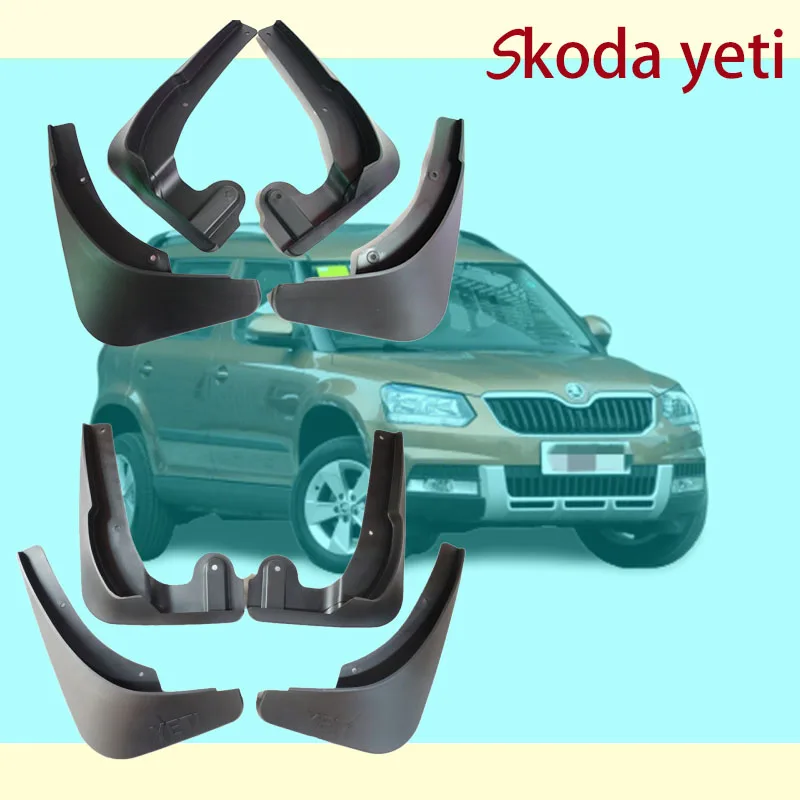 

car fender For SKODA Yeti 2013-2015 auto accessories splash mudguard mud flaps splash guards flaps front rear mud flap guards