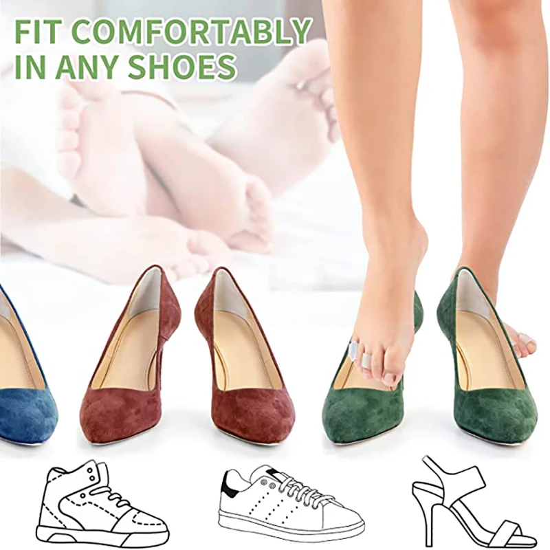 4pcs Silicone Finger Toe Separator Hammer Toe Correction Pad Hallux Valgus Orthopedic Bunion Guard Toe Spacer Foot Care Tool