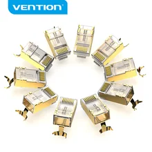 Vention – connecteur Cat8 RJ45, 8P8C, connecteur de câble Ethernet modulaire, Cat8 FTP plaqué or, à sertir, pour réseau