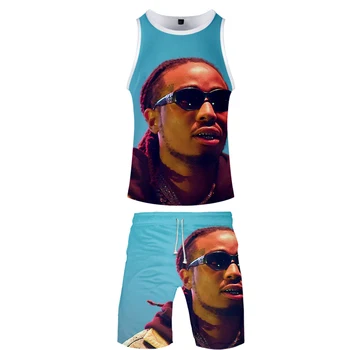 

2020 QUAVO two piece set tank top and shorts Harajuku QUAVO tank top streetwear basketball Sleeveless for men plus size