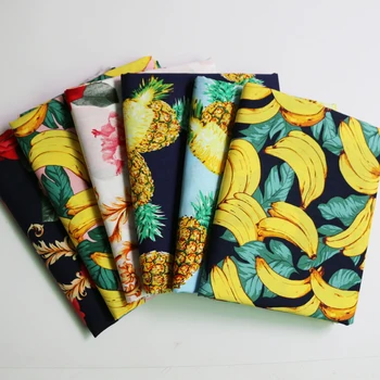 

100cm*147cm Fashion Pineapple Designer Poplin Cotton Material For Dress Shirt Children Clothing