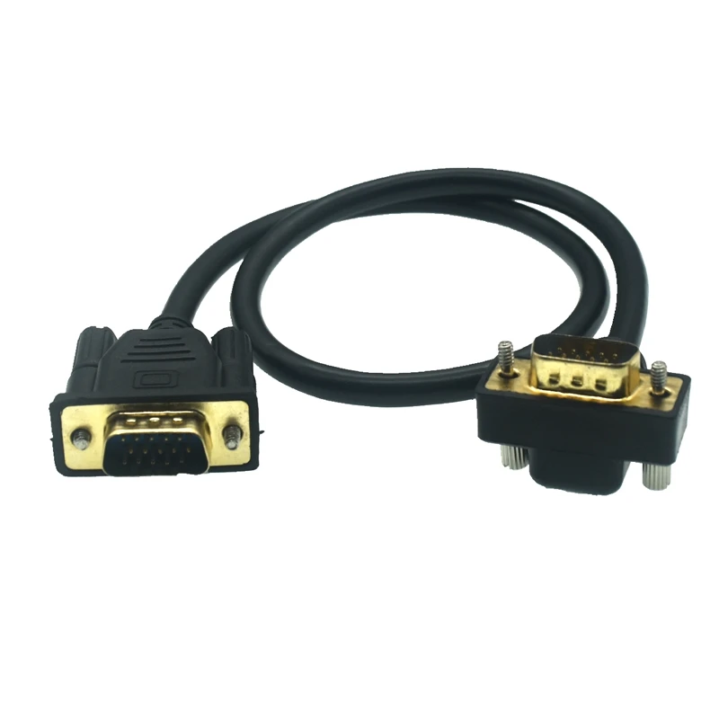 10M 5M 3M 0.5M 90 VGA Monitor Right Up Down Angle Male To Straight Male Adapter Cable for Projector Computer Monitor HDT