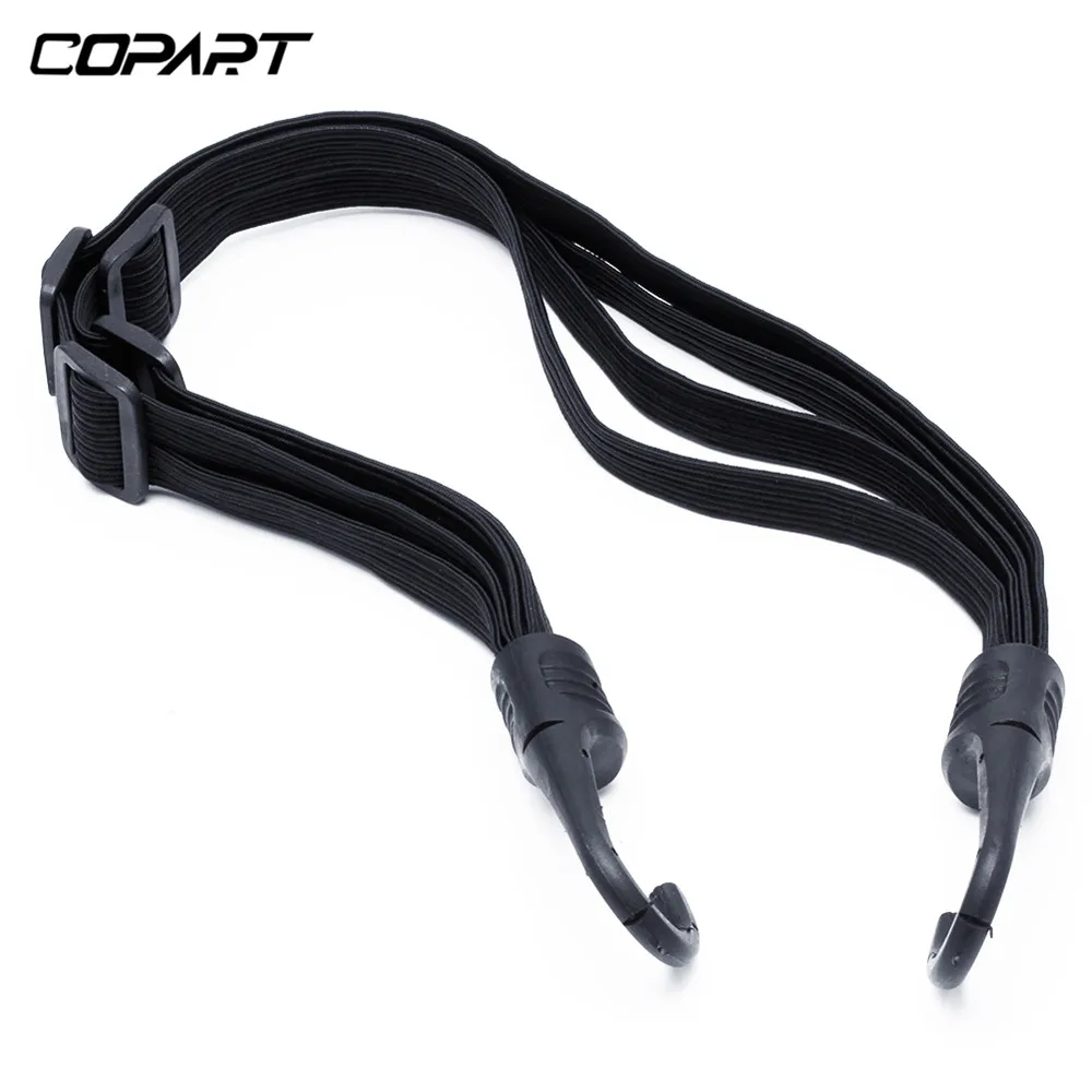 65CM 2 Hooks Universal Motorcycle Helmet Straps Strength Retractable Helmet Fuel Tank Luggage Elastic Rope Fixed Strap Net Belt
