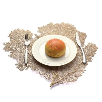 

Placemat Dining table Coasters Lotus Leaf Palm Leaf Simulation Plant PVC Cup Coffee Table Mats Kitchen Christmas Home Decor ZX X