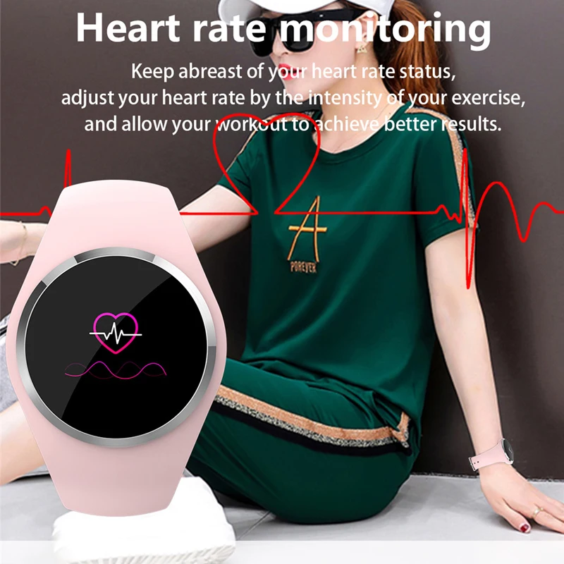 Bluetooth леди Смарт часы модные женские монитор сердечного ритма фитнес-трекер Smartwatch Приложение Поддержка для Android IOS pk Q8 Q9