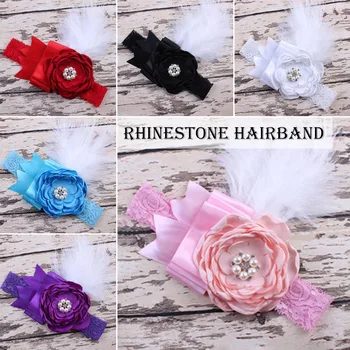 

Lovely Girls Feather Headbands Flapper Sequin Dress Accessories Costume Hairband Flower Festival Party Jewelry