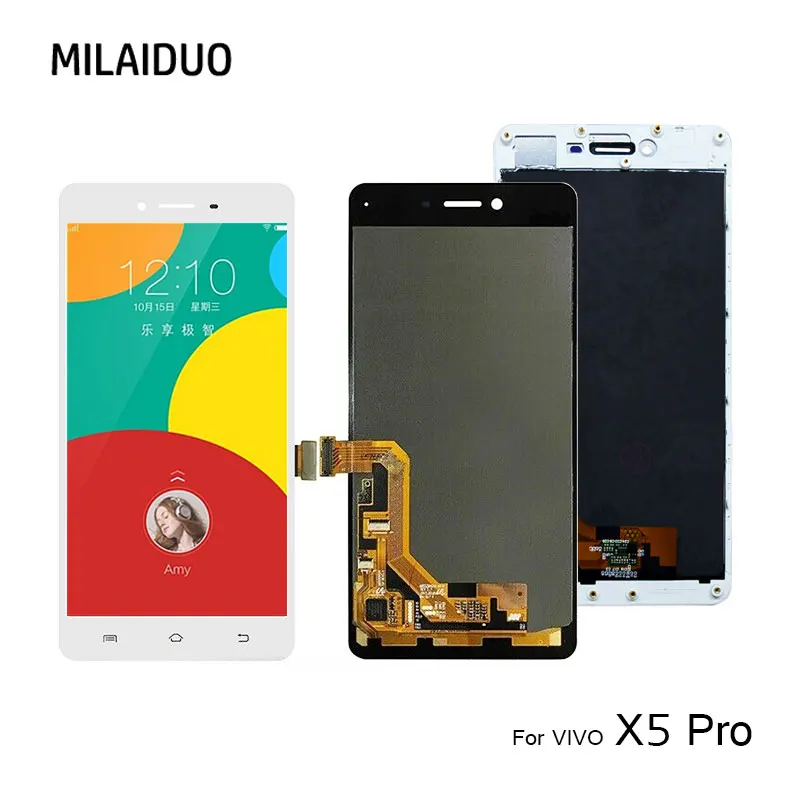

AMOLED/TFT LCD Display For Vivo X5 Pro LCD Touch Screen Digitizer Assembly LCD Replacement Parts White with Frame