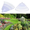 12Tooth Leaf Rake White Agricultural Rake No Handle Grass Rake Lightweight Flower Planting Soil Rake Plastic Garden Tool 1