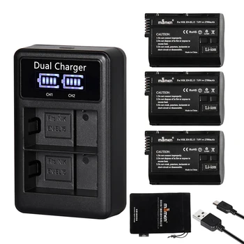 

Mamen 3Pcs EN-EL15 EN EL15A EN EL15 ENEL15 Digital Camera Battery + LCD USB Dual Charger for Nikon D810 D7000 D750 V1 D610 D600E