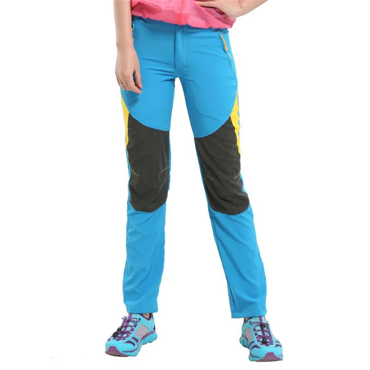 JACKSANQI мужские женские летние новые Стрейчевые быстросохнущие Спортивные Брюки Походные альпинистские треккинговые походные женские брюки RA252 - Цвет: Women Sky Blue