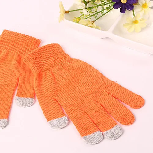Winter Men Safety Gloves Cashmere Gloves Casual Touch Screen Warm Knitted Mittens Solid Driving Working Gloves Free Size