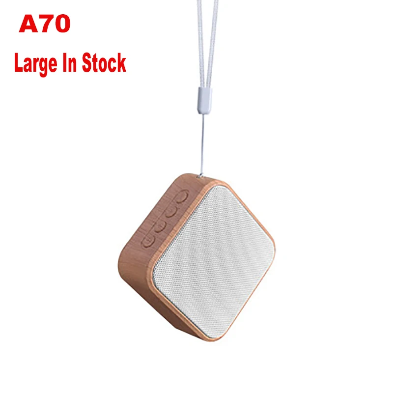

A70 Wood Grain Wireless Bluetooth Speaker Waterproof Mini Portable Stereo Music Outdoor Handfree Speaker TF FM For Smart Phone