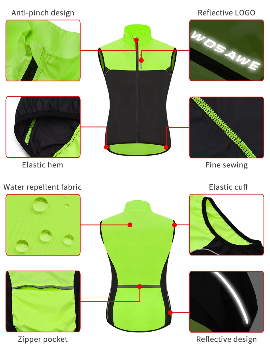 Светоотражающие женские и мужские мотоциклетные куртки WOSAWE ветрозащитная