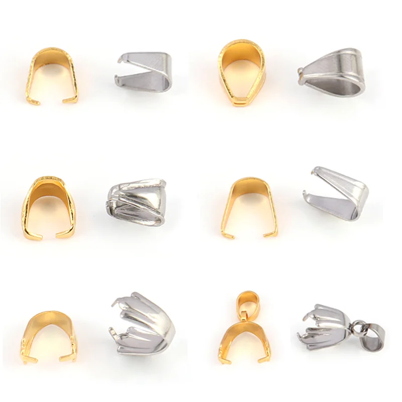 

Stainless Steel Charms Clip Clasp Melon Seeds Buckle Clasp Clips Connectors For DIY Jewelry Making Necklace Supplies
