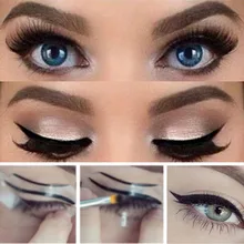 10 шт. трафареты для подводки глаз Крылатая подводка для глаз трафарет модели инструменты для формирования бровей Шаблон карты многоразовые тени для век инструменты для макияжа