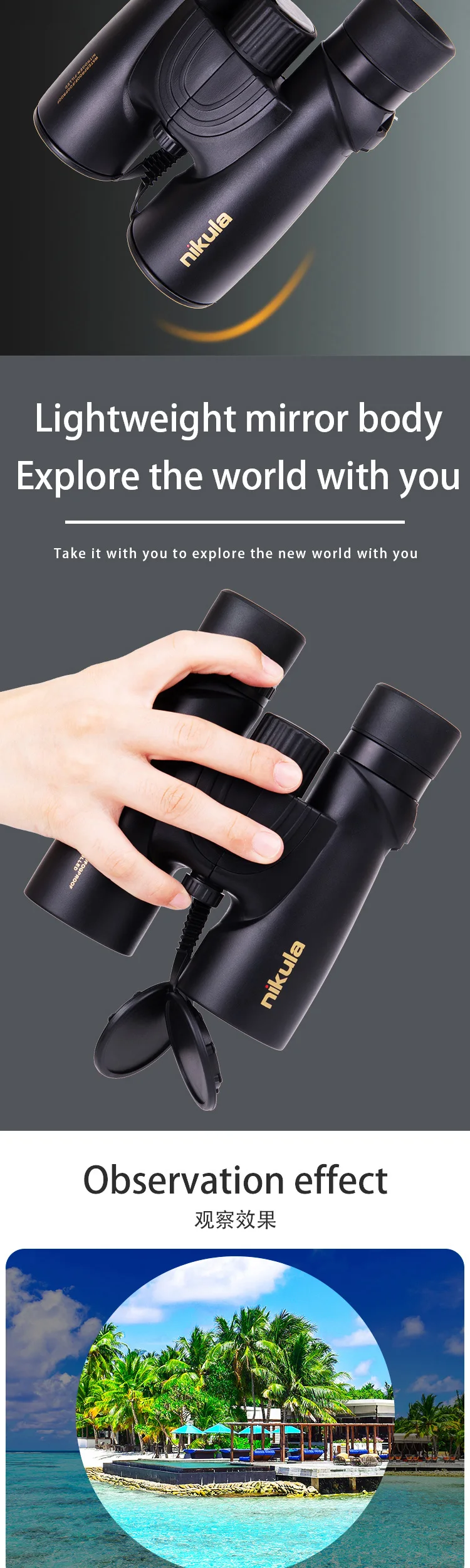 Binóculos Profissionais de Alta Definição 10x42 à Prova Dágua Visão Noturna Poderoso Binocular Caça ao ar Livre Acampamento Telescópio e binóculos 4 prova d'água, visão noturna, poderoso, binocular, caça ao ar livre, acampamento