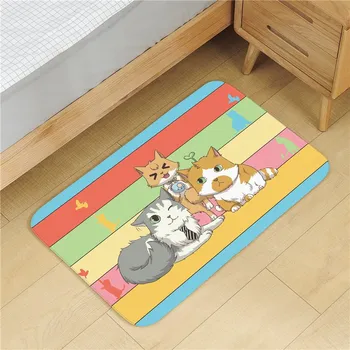 

custom Super Absorbs Doormat Latex Backing Non Slip Door Mat for Small Front Door Inside Floor Dirt Trapper Cotton Entrance Rug