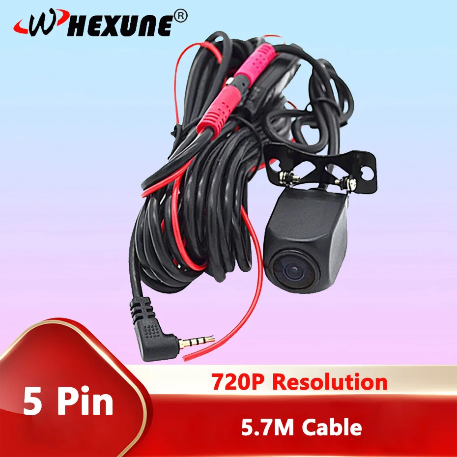 WHEXUNE HD Night Vision Car rear camera for Dual Lens Android DVR vehicle with 6 meters cable 0.1Lux back cam waterproof | Автомобили и