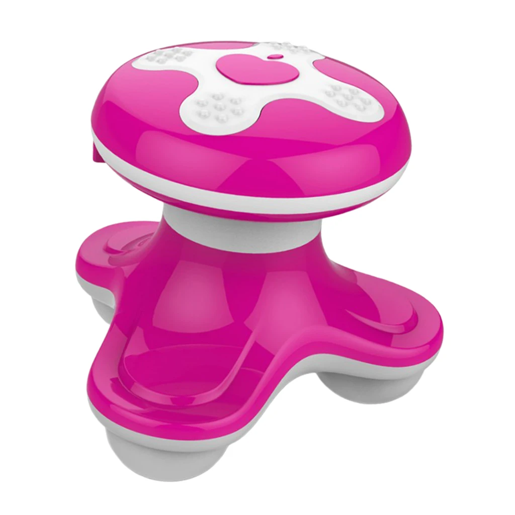 Mini Electric Handled Vibrating Massager with 3 Heads Full Body Self Massage Tool Pain Relief for Neck Body Shoulder Leg Waist