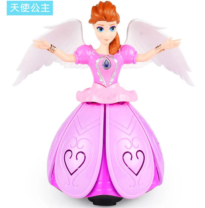 

Electric Dancing Rotating Princess Robot Toys Children Music Light Model Robot Toys
