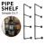 2Pcs 4 Tier DIY Industrielle Retro Boshelf Wand Montiert Lagerung Regale Halterung Eisen Rohr Regal für Wohnkultur Küche kinder Zimmer